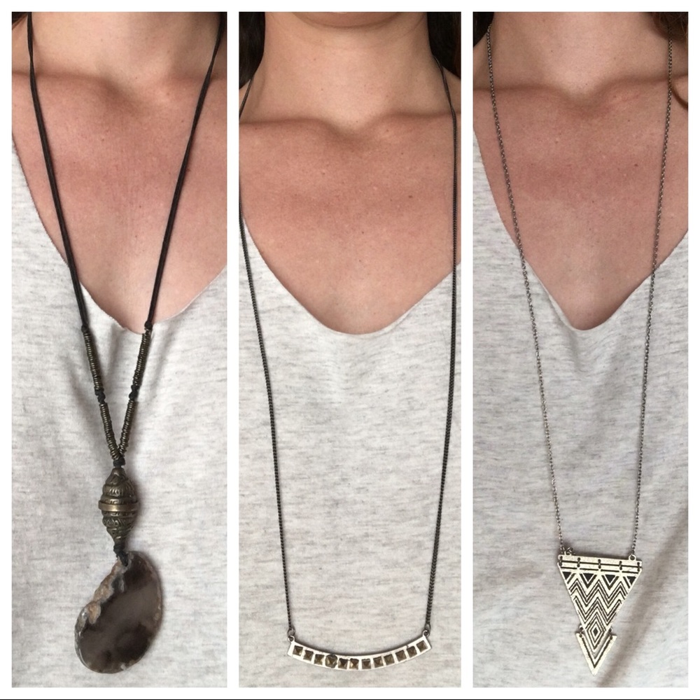 Bohemian Long Necklaces, Set of 3